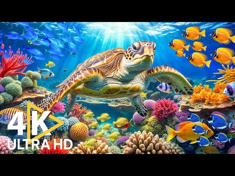 Ocean World 4K - Scenic Sea Wildlife Film With Calming Music, Sea Animals for Relaxation #3