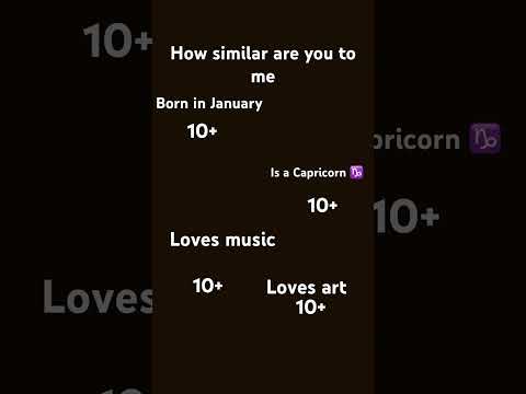 How similar are you to me!